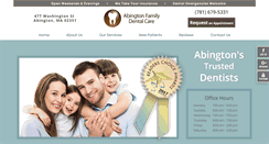 Desktop Screenshot of abingtonfamilydentalcare.com