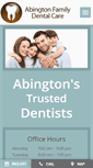 Mobile Screenshot of abingtonfamilydentalcare.com