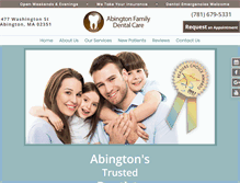 Tablet Screenshot of abingtonfamilydentalcare.com
